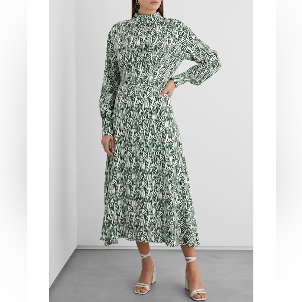 Elegant Green Patterned Dress